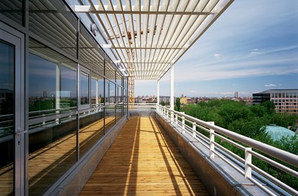 Terrace, Science Park, Budapest, Hungary