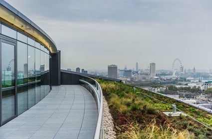 Rooftop garden at One New Street Square