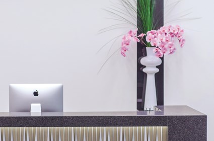 Reception desk in The Monument Building