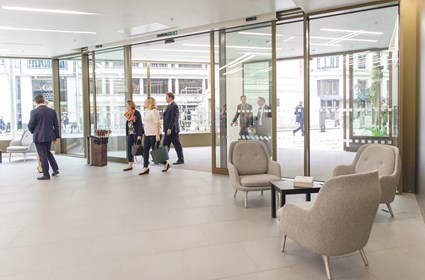 The reception area in The Monument Building The reception area in The Monument Building