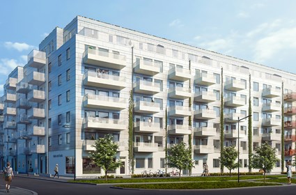 The condominiums in Sjösättningen. Image source: Fojab.