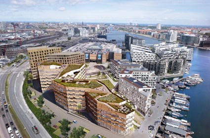 CPH Highline-udsigt over Havneholmen og city CPH Highline-udsigt over Havneholmen og city